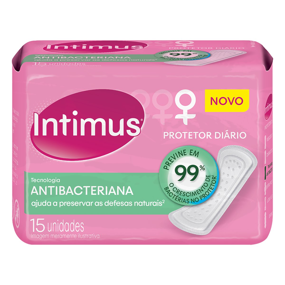 imagem de ABS INTIMUS PROT DIAR ANTIBACT 15UNID