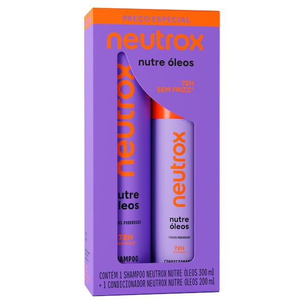imagem de KIT SH NEUTROX 300ML COND200ML NUTRE OLEOS