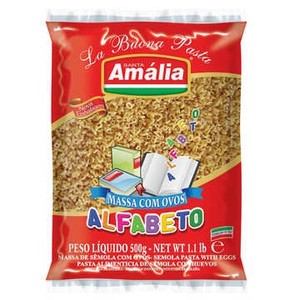 imagem de Macarrão Santa Amália C/ Ovos Alfabeto 500G