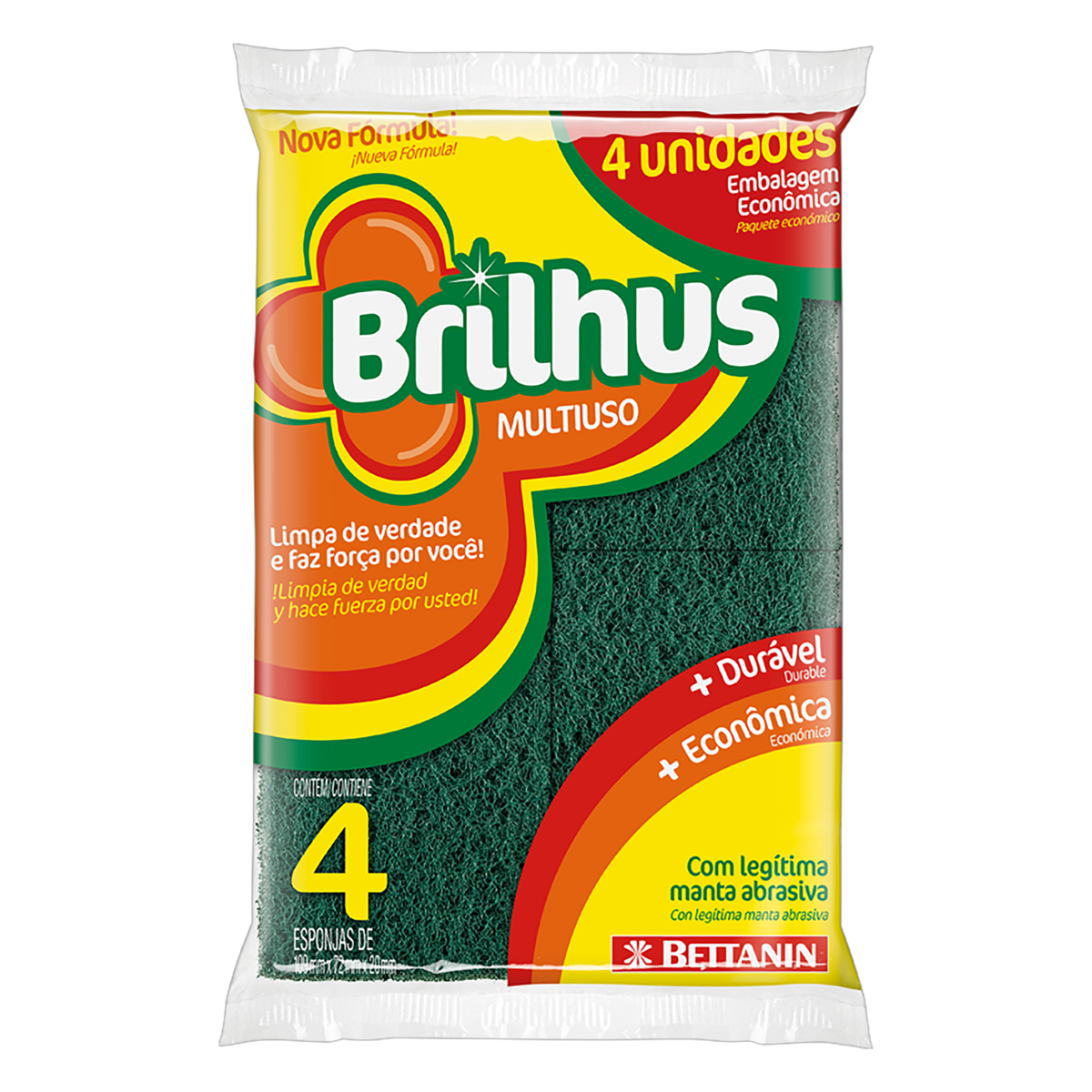imagem de ESPONJA BRILHUS MULTIUSO LV4PG3