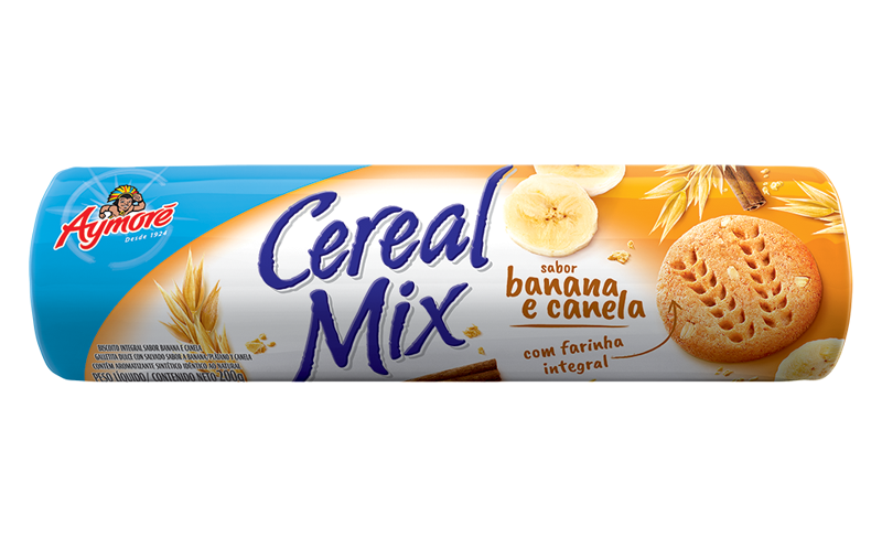 imagem de Biscoito Aymore Cereal Mix 135G Banana Canela