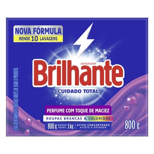 imagem de LAVA ROUPA BRILHANTE 800G cx LIMP TOTAL