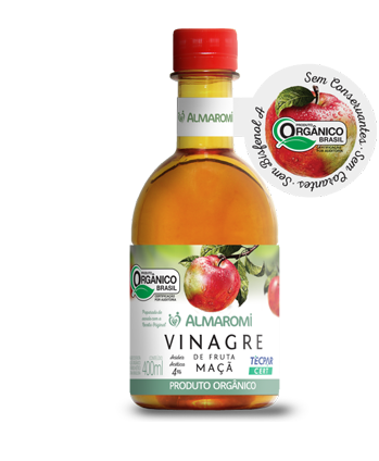 imagem de VINAGRE MACA ALMAROMI ORG 400ML