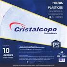 imagem de PRATO PLAST CRISTAL RASO 15CM C 10UNI