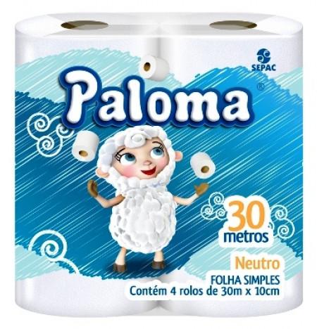 imagem de Papel Higiênico Paloma Neutro 30M Fs 04Un