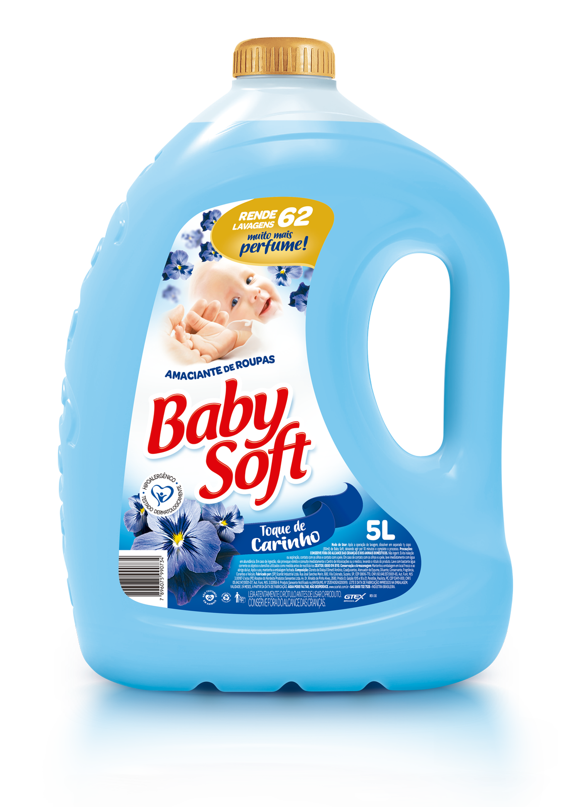 imagem de Amaciante Baby Soft 5L Azul Carinho Galao