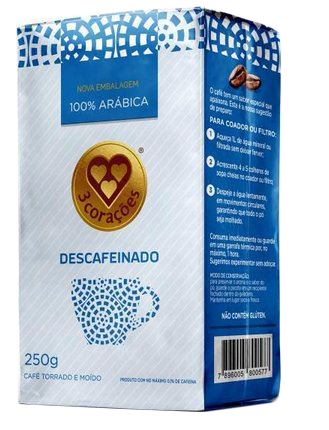 imagem de Cafe 3 Coracoes Descafeinado 250Gr