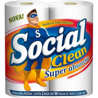 imagem de Papel Toalha Social Clean Super Absorcao 19X19