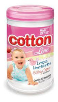 imagem de LENCO UMEDECIDO  COTTON LINE POTE ROSA 70UN