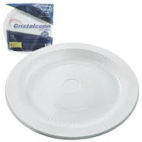 imagem de PRATO PLAST CRISTAL RASO 18CM C 10UNI