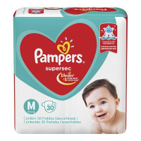 imagem de Fralda Pampers Supersec Pacotao Med 30Un(E)