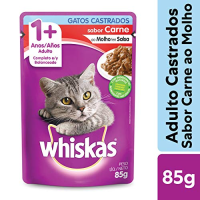 imagem de PS WHISKAS SC 85G CARNE GATO CASTRADO