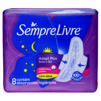 imagem de Absorvente Sempre Livre Adapt Noite E Dia C/8